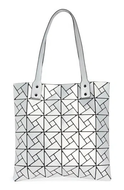 Patrizia Luca Box Pattern Tote Bag In Matte Silver