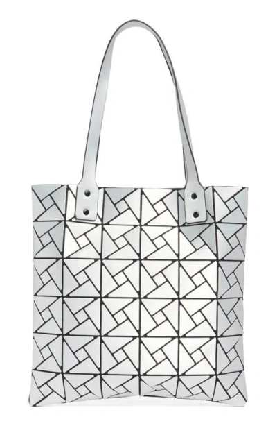 Patrizia Luca Box Pattern Tote Bag In Matte Silver
