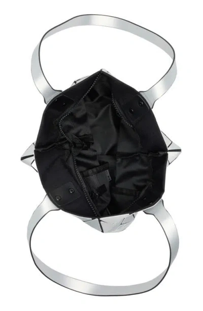 Patrizia Luca Box Pattern Tote Bag In Matte Silver