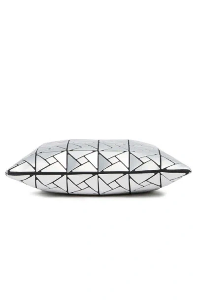 Patrizia Luca Box Pattern Tote Bag In Matte Silver