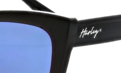 Hurley 50mm Chunky Square Polarized Sunglasses In Black