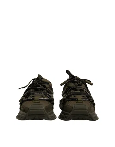 Pre-owned Dolce & Gabbana Military Green Space Low Top Sneakers Men's Shoes ()