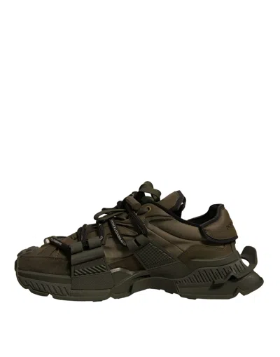 Pre-owned Dolce & Gabbana Military Green Space Low Top Sneakers Men's Shoes ()