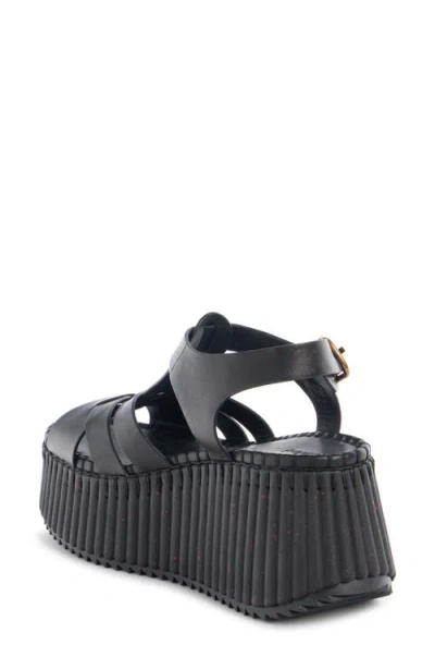 Chloé Chloe Black Leather Nama Sandals