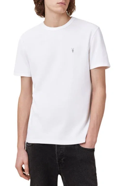 Allsaints Mens Opticwhite Tonic Crewneck Cotton-jersey T-shirt Xl In Optic White