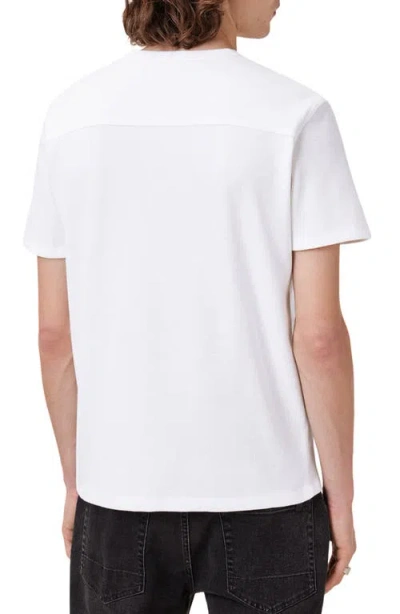 Allsaints Mens Opticwhite Tonic Crewneck Cotton-jersey T-shirt Xl In Optic White