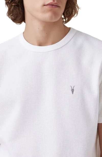 Allsaints Mens Opticwhite Tonic Crewneck Cotton-jersey T-shirt Xl In Optic White