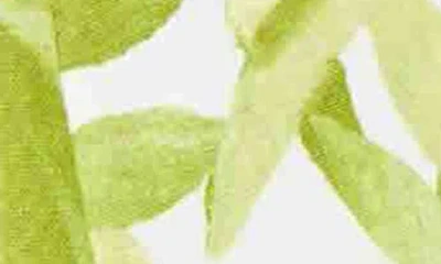 Kasper Fly Away Leaf Print Linen Blend Jacket In Kiwi Multi