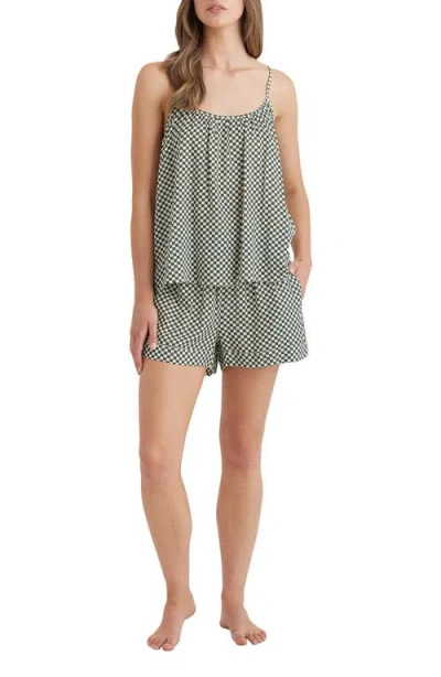 Papinelle Anais Cami Boxer Pj Set In Forest Green