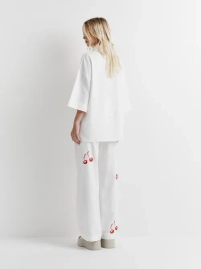 Romy Cherry Shirt In White