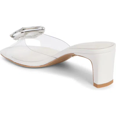 Cecelia New York Park Avenue Jewel Detail Sandal In Alabaster