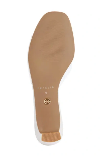 Cecelia New York Park Avenue Jewel Detail Sandal In Alabaster