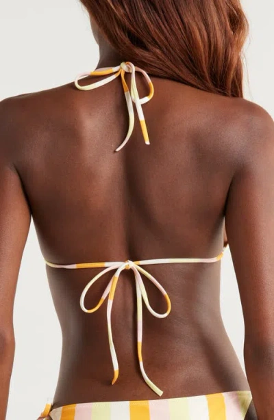 Solid & Striped The Iris Stripe Triangle Bikini Top In Soleil Stripe