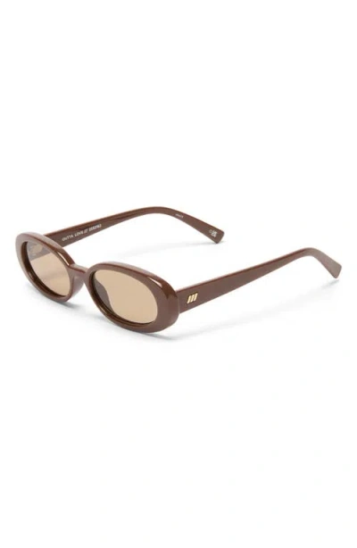 Le Specs Womens Cocoa Outta Love Oval Ecozen Sunglasses In Brown