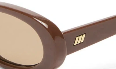 Le Specs Womens Cocoa Outta Love Oval Ecozen Sunglasses In Brown