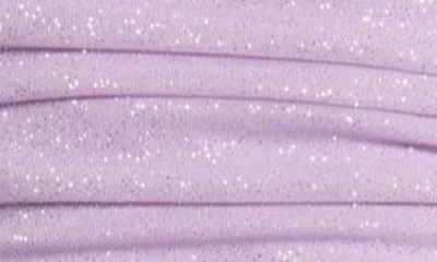 Jump Apparel Metallic Drape Front Long Sleeve Minidress In Lilac