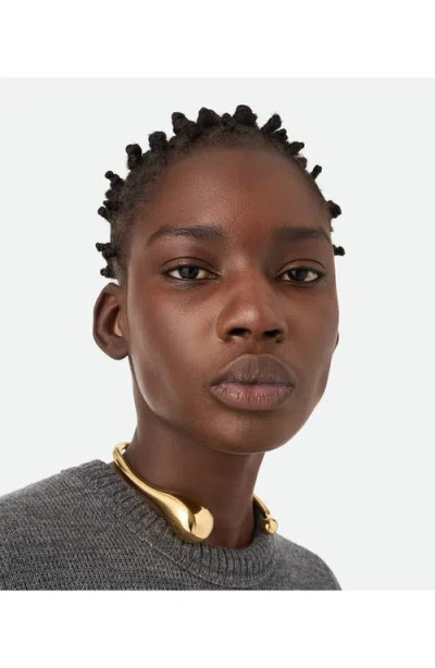 Bottega Veneta Frills Collar Necklace In Yellow Gold