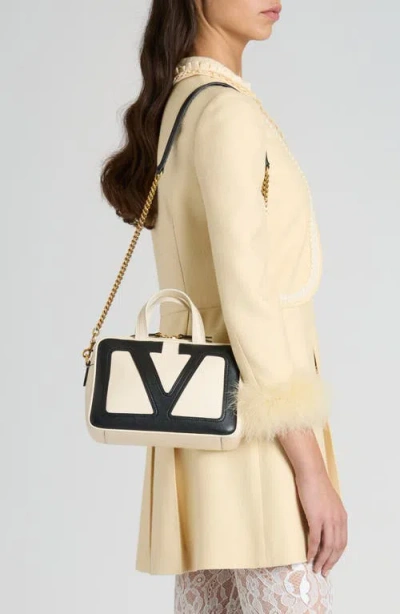 Valentino Small Nappa Leather Top Handle Bag In White