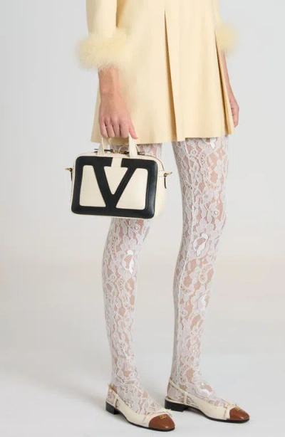 Valentino Small Nappa Leather Top Handle Bag In White