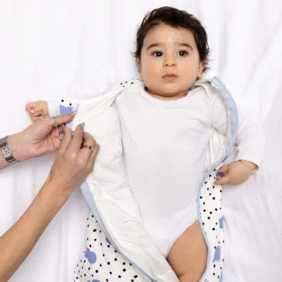 Norani Organic Sleep Sack With Added Insert For All Seasons In Blue Clouds