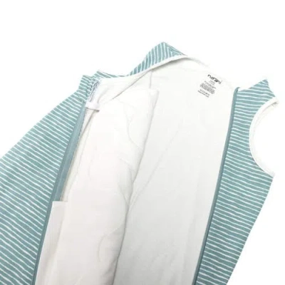 Norani Organic Sleep Sack With Added Insert For All Seasons In Green Stripes