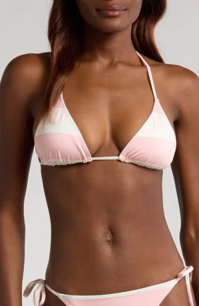 Solid & Striped The Iris Reversible Triangle Bikini Top In Gelato Stripe