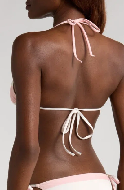 Solid & Striped The Iris Reversible Triangle Bikini Top In Gelato Stripe