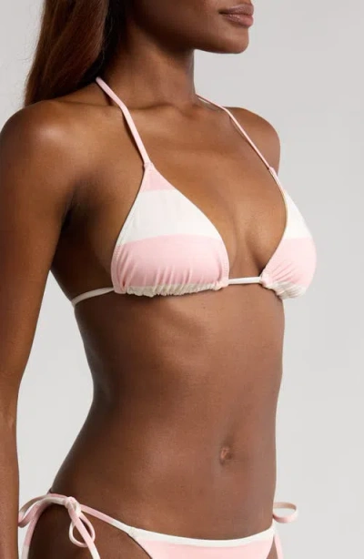 Solid & Striped The Iris Reversible Triangle Bikini Top In Gelato Stripe