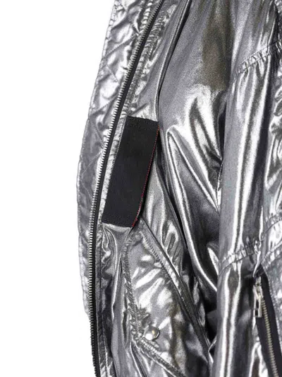 Junya Watanabe Metallic Effect Bomber Jacket In Silver