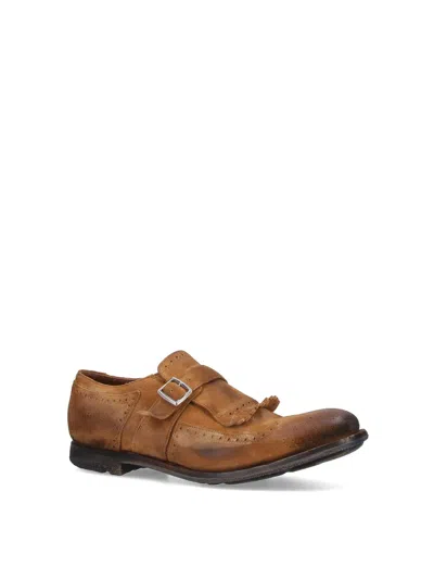 Church's Loafers With Buckle And Fringe Detail In Brown