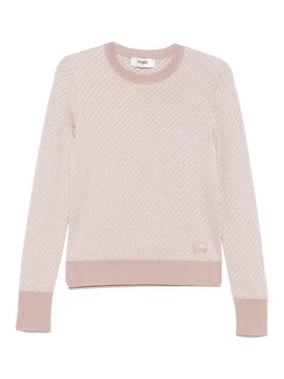 Fendi Ff-jacquard T-shirt In Multicolor