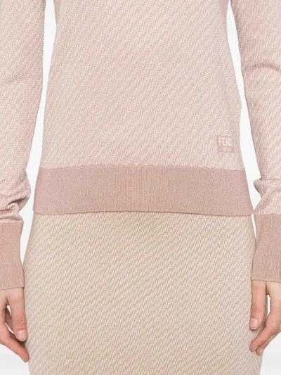 Fendi Ff-jacquard T-shirt In Multicolor