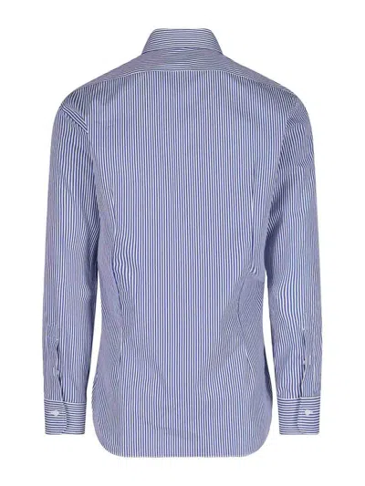 Barba Napoli Barba Striped Shirt In Blue