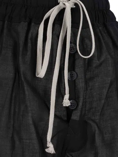 Rick Owens 'geth Belas' Drawstring Trousers In Black