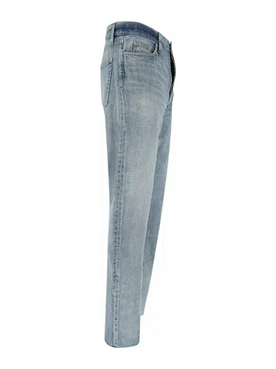Fear Of God Five-pocket Raw Hem Straight Leg Jeans In Indigo 2