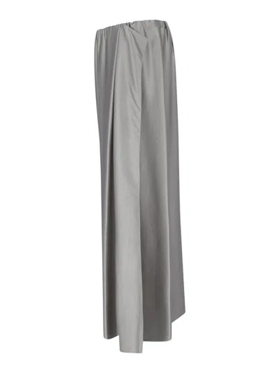Giorgio Armani Draped Design Maxi Length Skirts In Grey