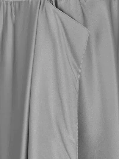 Giorgio Armani Draped Design Maxi Length Skirts In Grey