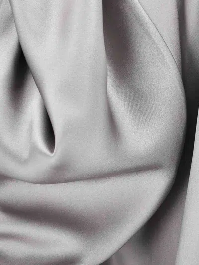 Giorgio Armani Women's Camicia Doppio Raso Seta Shirt In Grey