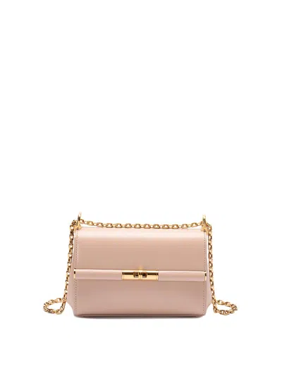 Dolce & Gabbana Small Marlene Satin Shoulder Bag In Dark Beige