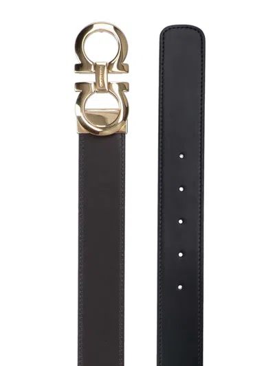 Ferragamo Gancini Belt In Black