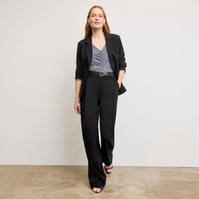 M.m.lafleur Amina Ruched Top In Blueprint Sketch