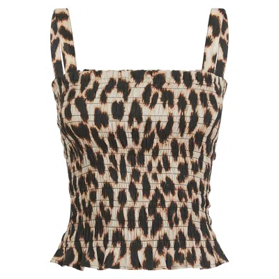 Nooki Design Women's Brown Calypso Bandeau Top - Leo