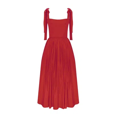 Nazli Ceren Women's Red Sibby Midi Dress In Rouge