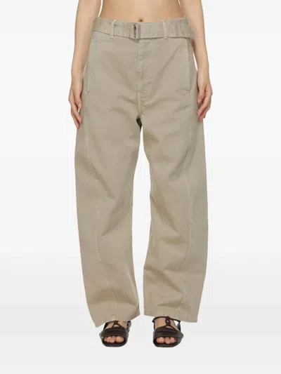 Lemaire High-rise Curved Jeans In 中性色