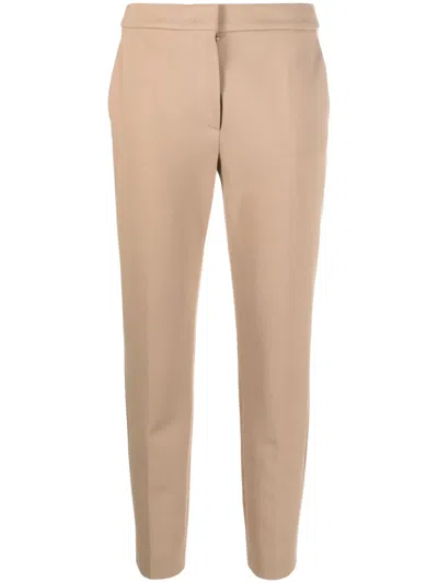 S Max Mara Slim-fit Cropped Pants In Neutrals