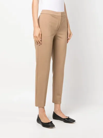 S Max Mara Slim-fit Cropped Pants In Neutrals