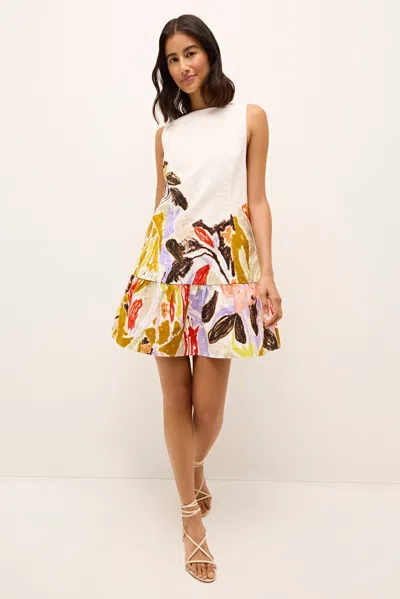 Marie Oliver Marilyn Floral-print Tiered Dress In Bouquet