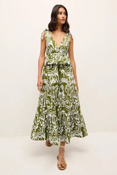 Marie Oliver Whitley Empire Waist Dress In Emerald Whisper