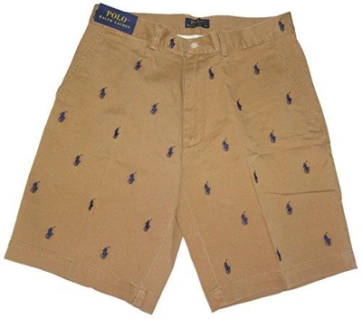 Polo Ralph Lauren Men's Classic-fit Pony Allover Shorts Brown Navy Pony