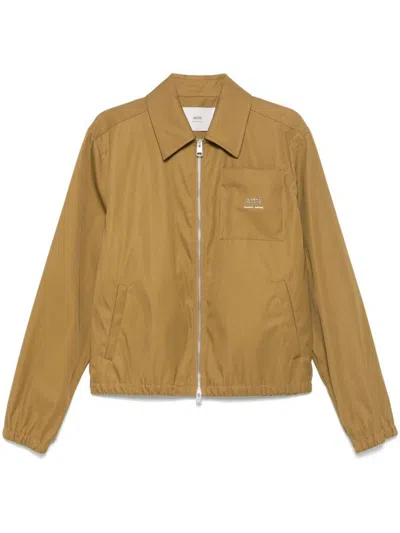 Ami Alexandre Mattiussi Tailored Jacket With Collar And Pockets In Brown